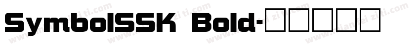 SymbolSSK Bold字体转换